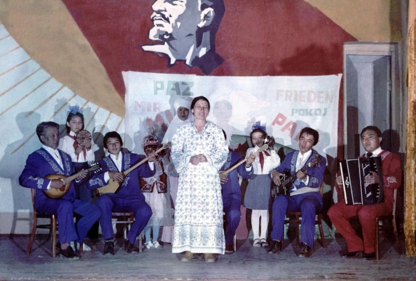 The Islyamov family ensemble, with their mother as lead singer