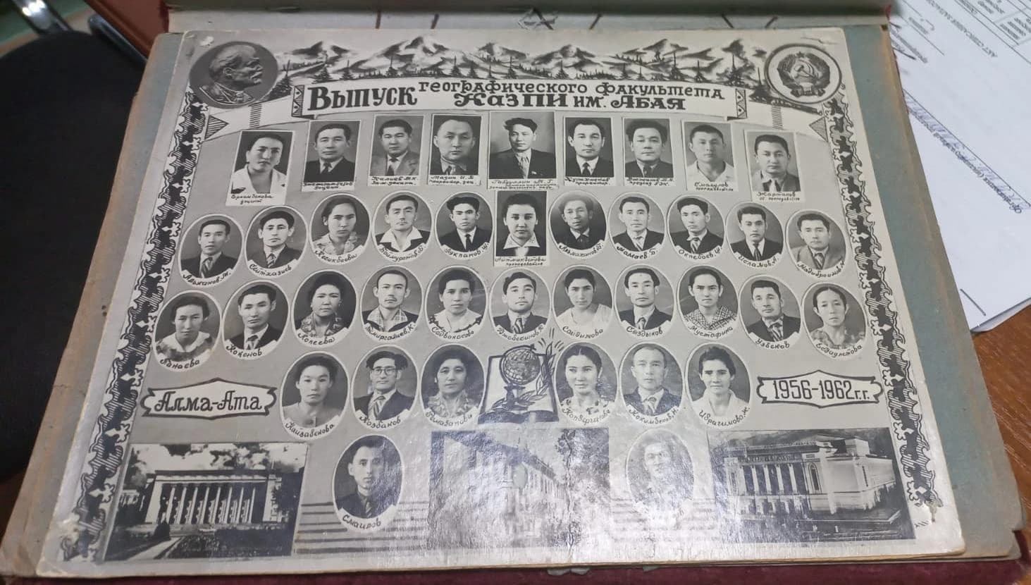 A graduation photo album from Abay Secondary School, 1956–1966