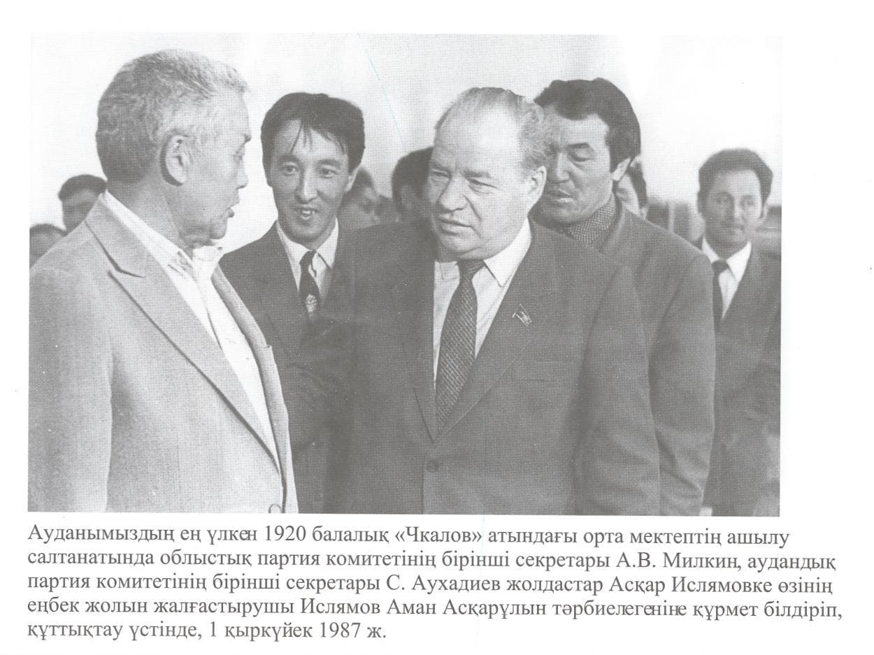 The opening of Chkalov Secondary School, 1 September 1987