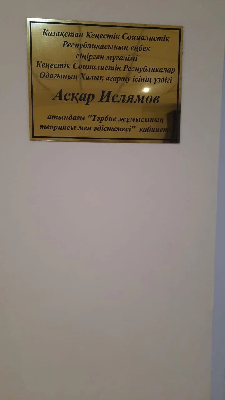 The Theory and Methodology of Educational Work classroom plaque.